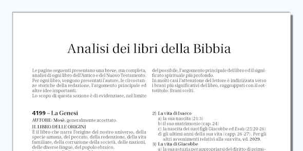 ANALISI DEI LIBRI DELLA BIBBIA